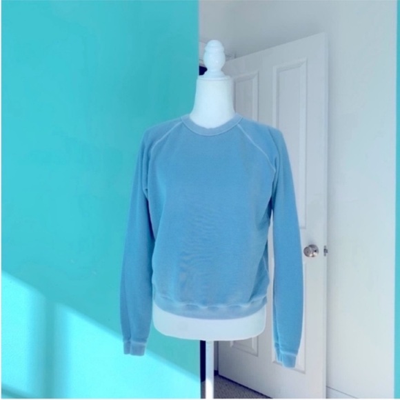 freecity Tops - freecity Light Blue Raglan Sweatshirt